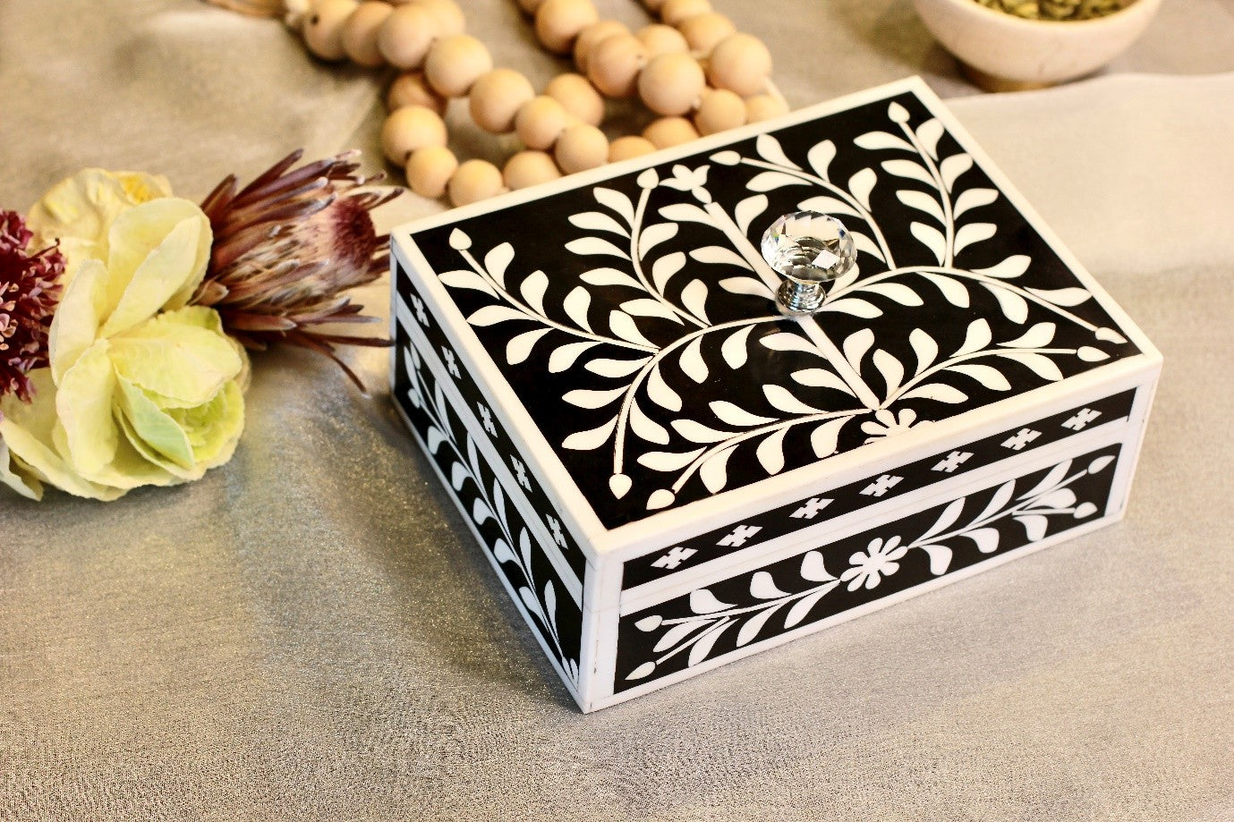 Trinket Box in Resin Inlay