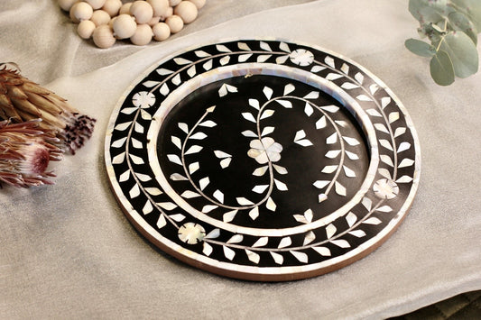 Black and White Mother of Pearl Fruit Platter