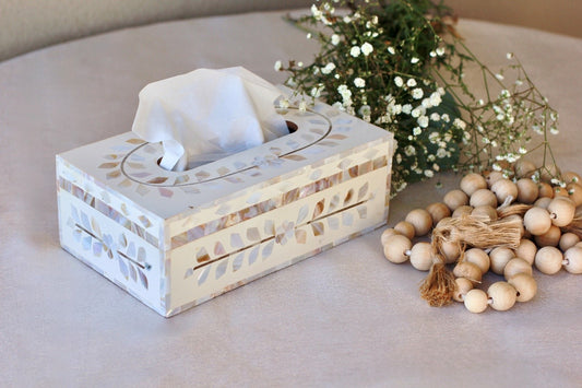 Mother of Pearl Tissue Box