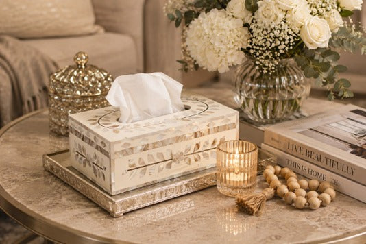 Mother of Pearl Tissue Box