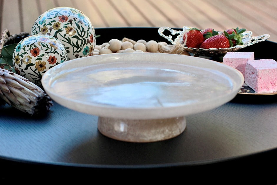 Resin Cake Stand – Hot Pink & White
